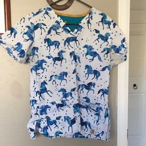 Carhartt horse scrub top
